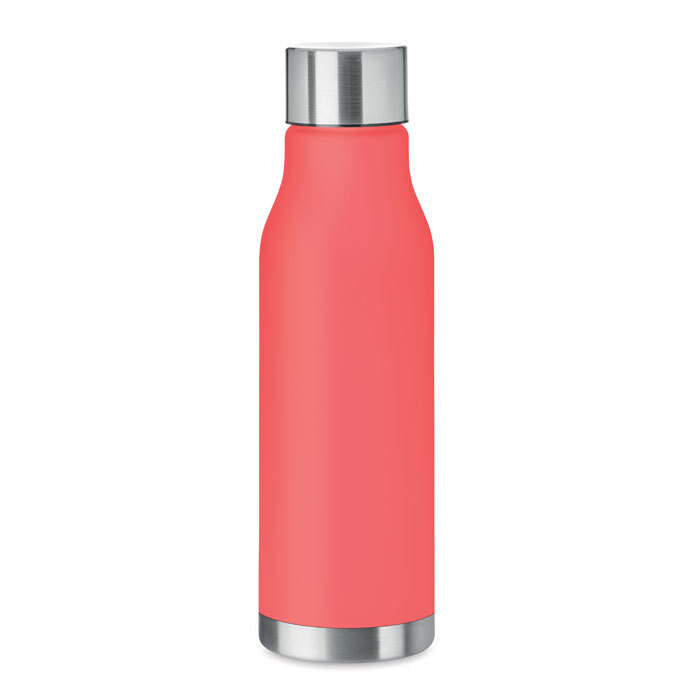 Drinking bottle made from recycled PET 0.6 l with stainless steel lid