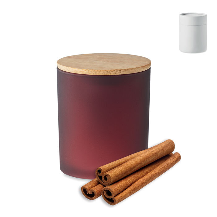 Scented candle in glass with lid available in 4 fragrances