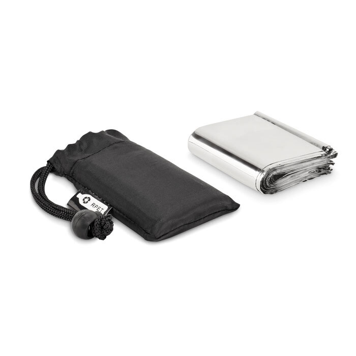 Couverture universelle en aluminium 130 x 210 cm en sachet rPET