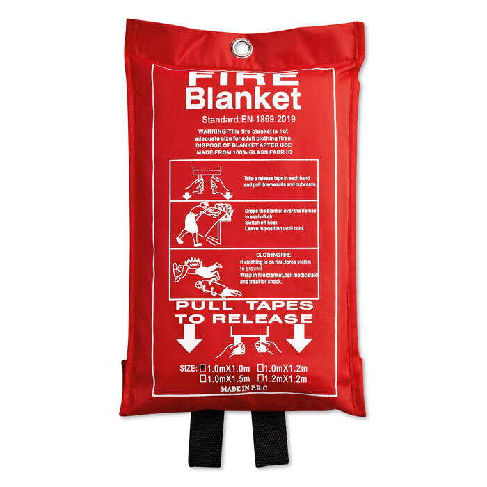 Fire blanket made of glass fiber fabric