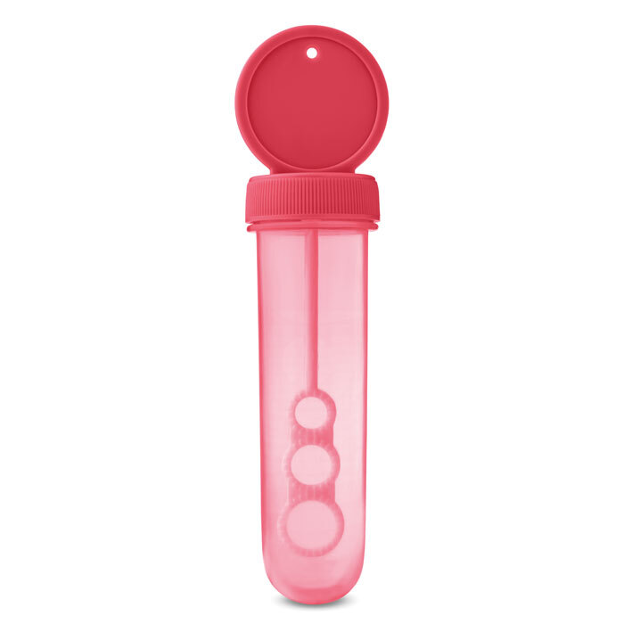 Plastic soap bubble dispenser filled Ø 3 x 13 cm