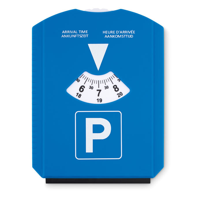 Plastic parking disk with ice scraper 15 x 11.5 x 0.5 cm