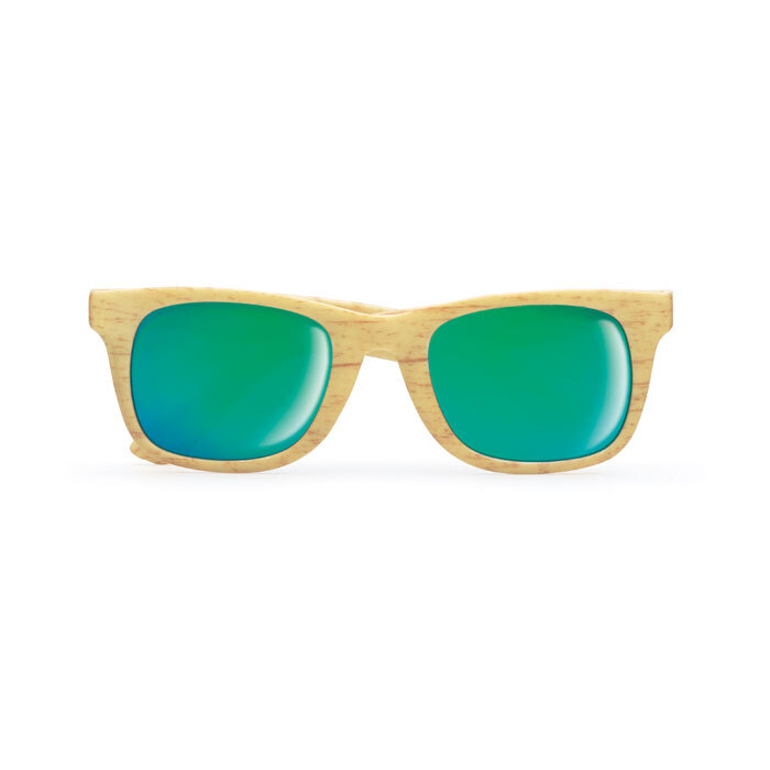 Plastic sunglasses in wood look UV400 protection