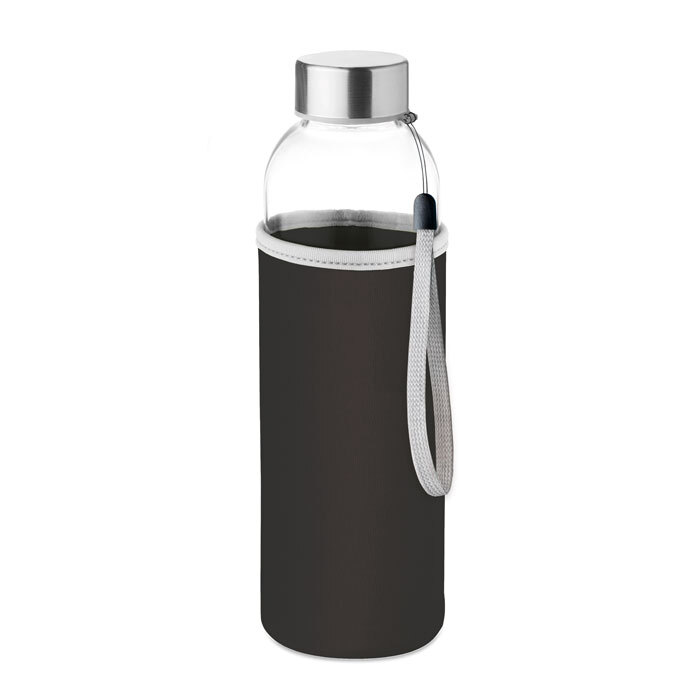 Glass drinking bottle 0.5 l with neoprene sleeve