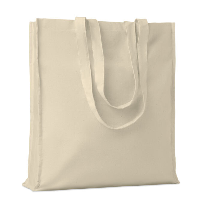 Sac à provisions en coton 140 g/m² 38 x 42 cm en beige