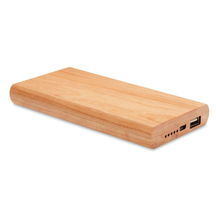USB power bank made of bamboo 4,000 mAh output DC5V/1A
