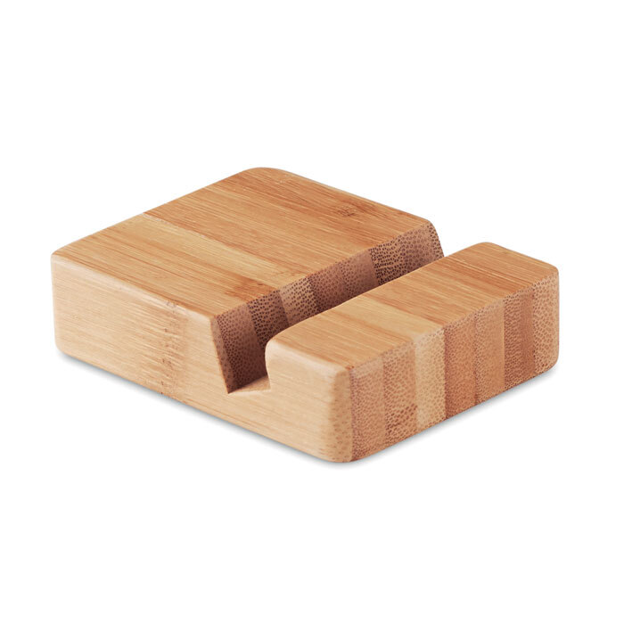 Bamboo smartphone holder 7.5 x 6 x 2 cm