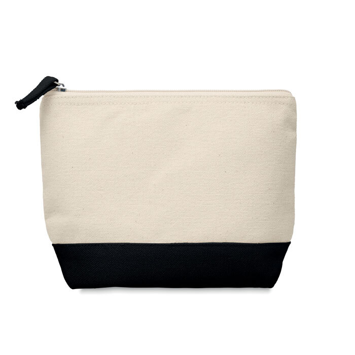 Toiletry bag made of cotton 340 g/m² 21.5 x 15 cm with zipper