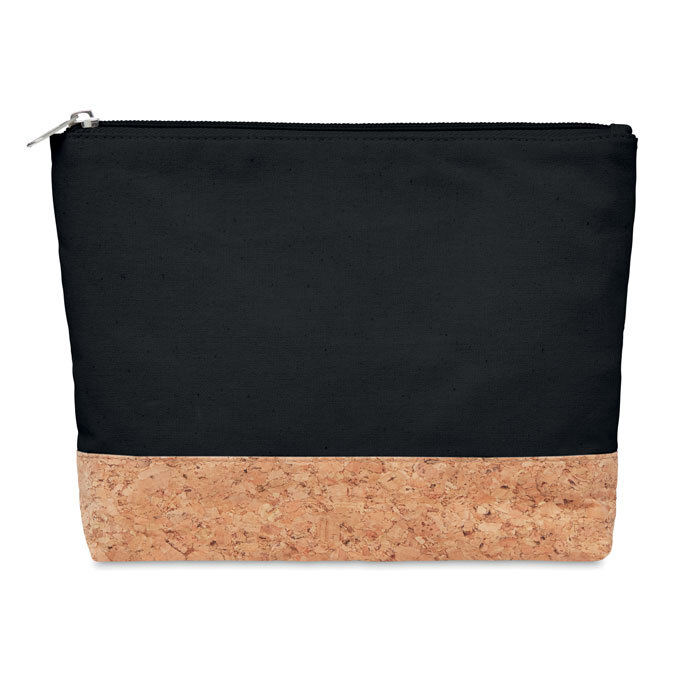 Toiletry bag made of cotton with cork insert 220 g/m² 24 x 17 cm 5.9 l