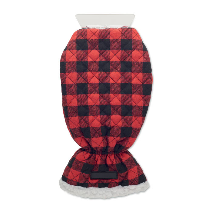 Cotton ice scraper with padded glove