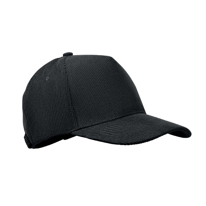 Baseballcap 5 Panels aus Kord-Polyester 220 g/m² mit Metallverschluss
