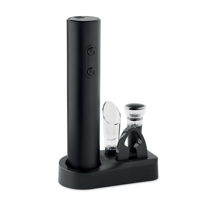 Set of 3 corkscrews made of ABS plastic, battery-operated, 14 x 7 x 2 cm 