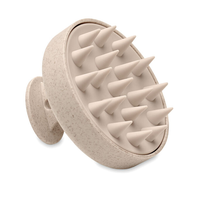 Silicone scalp massage brush with a PP plastic handle, 7.9 x 6.5 cm
