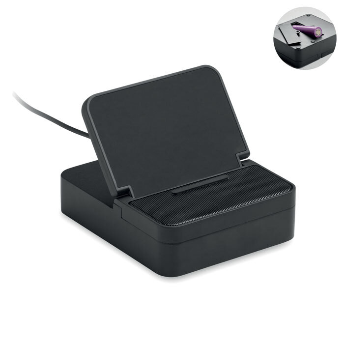 3-in-1 Wireless BT 5.1 Speaker with Charging Station and Smartphone Holder