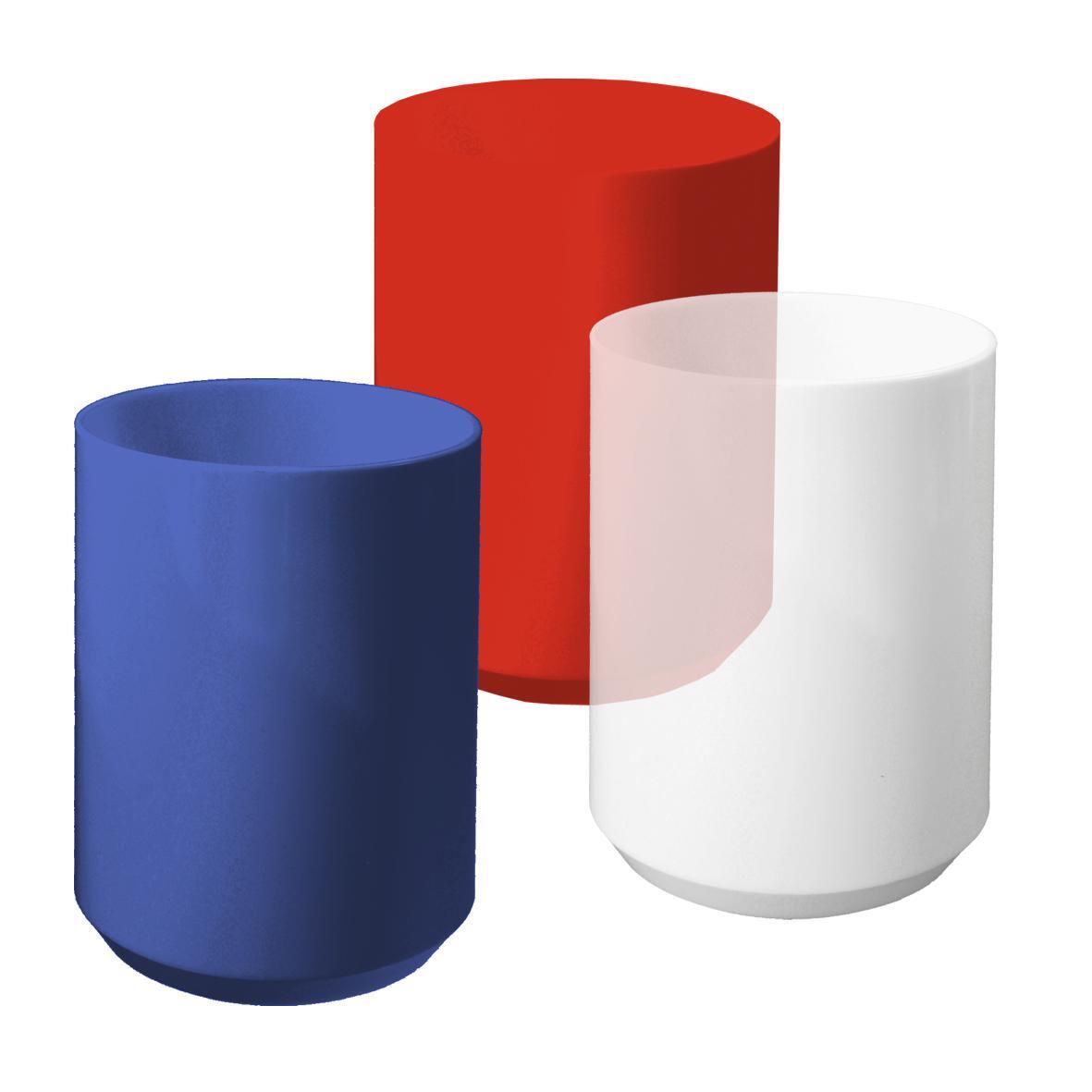 Plastic toothbrush tumbler Ø 7 x 9.1 cm 200 ml Made in Europe