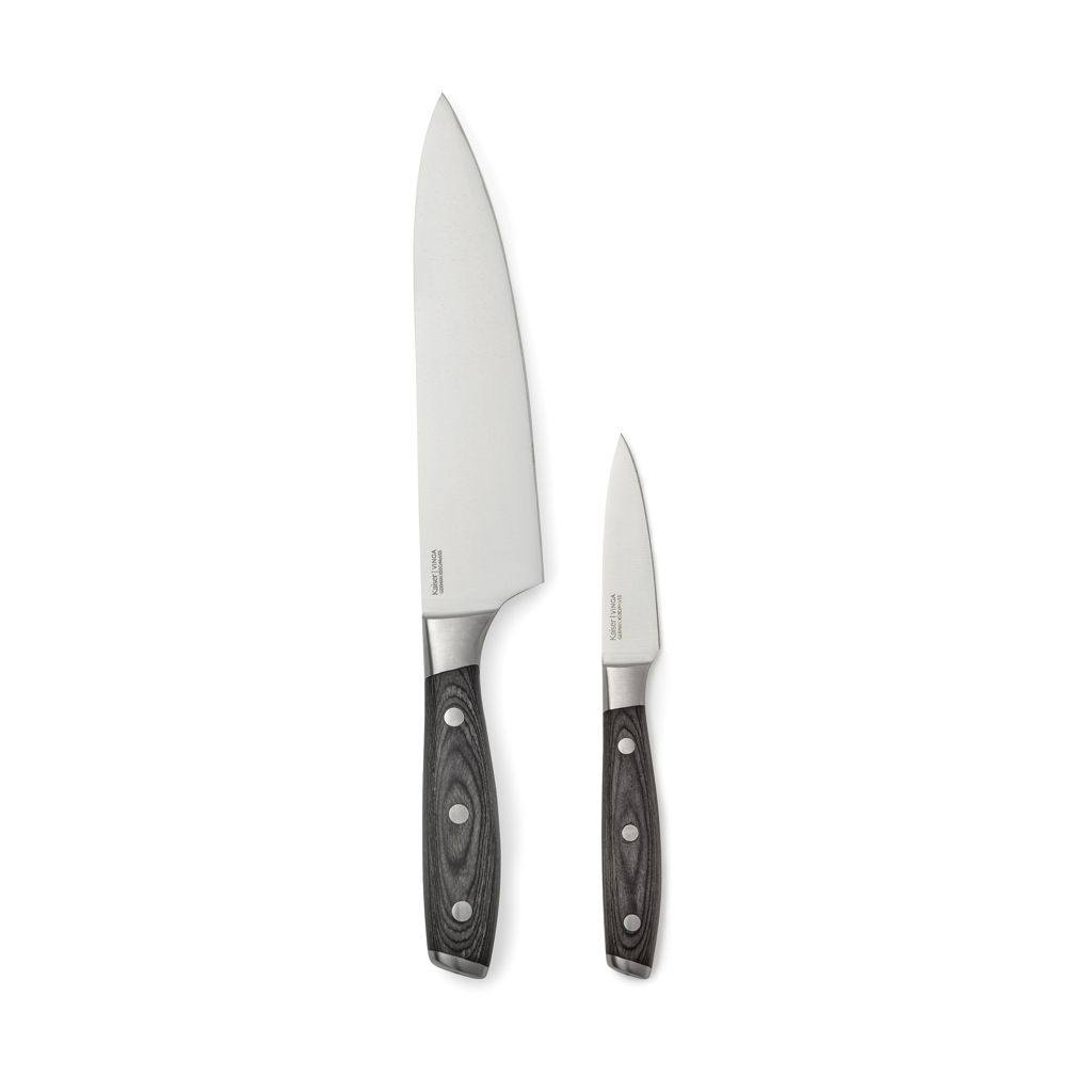 Vinga set de couteaux de cuisine 2 pièces en acier inoxydable et bois