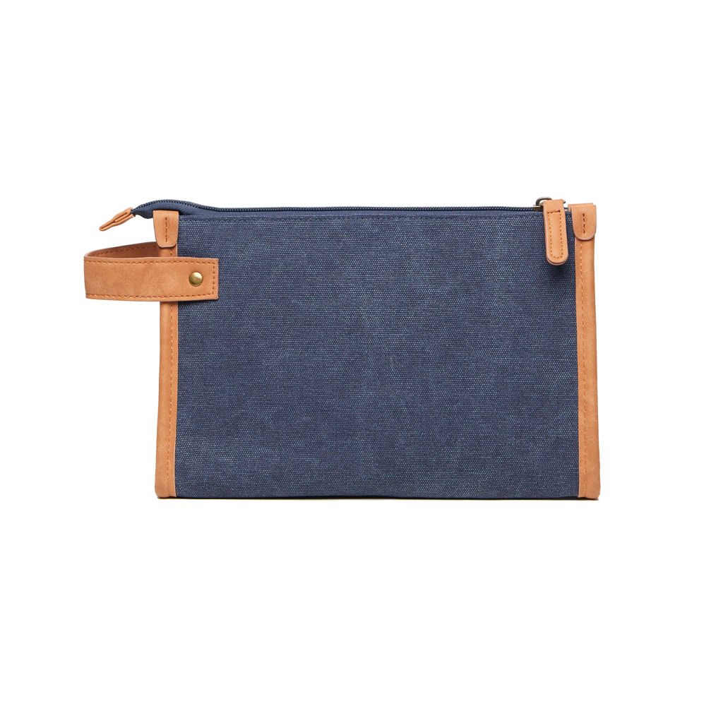 Vinga toiletry bag made of recycled canvas/polyester 27 x 18 cm 3.4 l