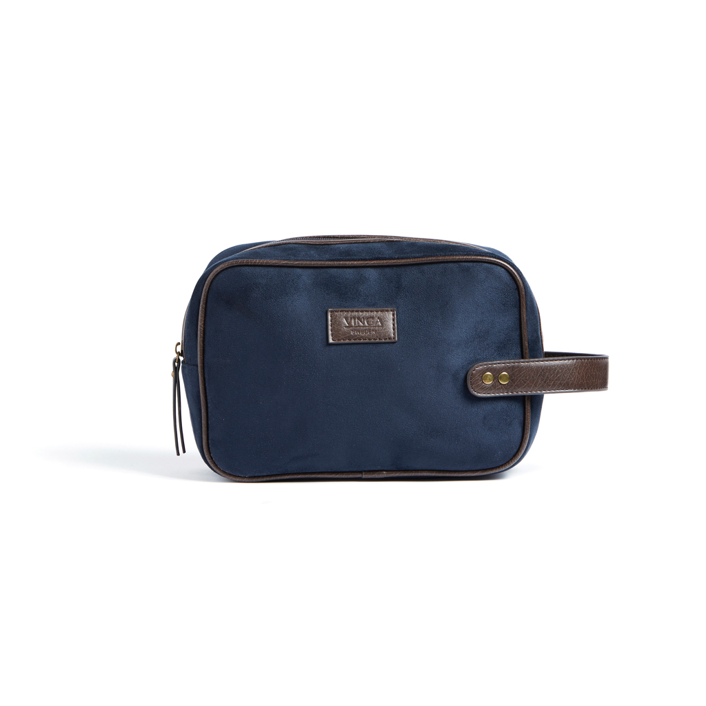 Vinga toiletry bag made of polyester 26 x 18 cm 4.6 l imitation suede