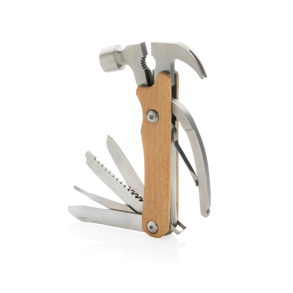 Multitool FSC wood with stainless steel blade (420) and Rockwell hardness 45-55