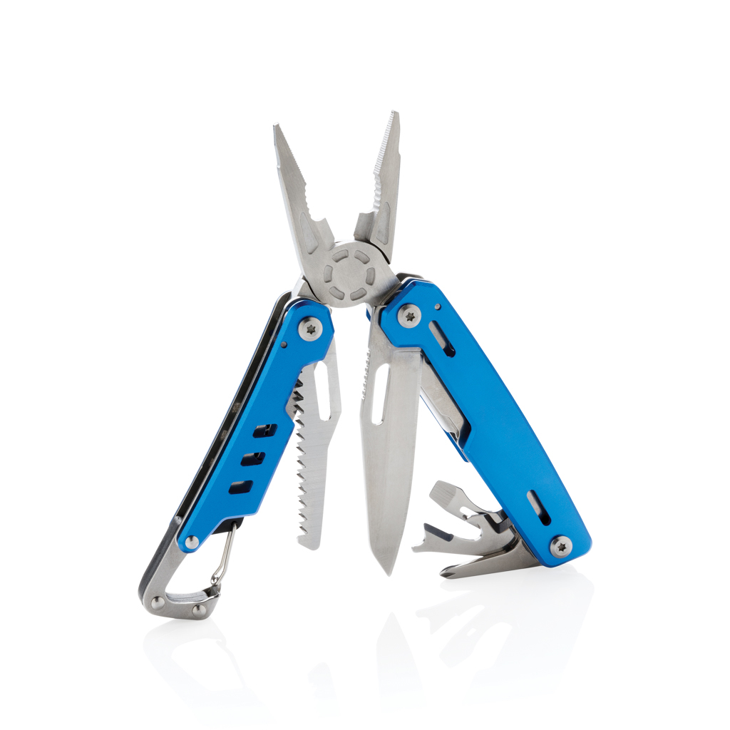 Multitool aluminum housing with 11 stainless steel functions