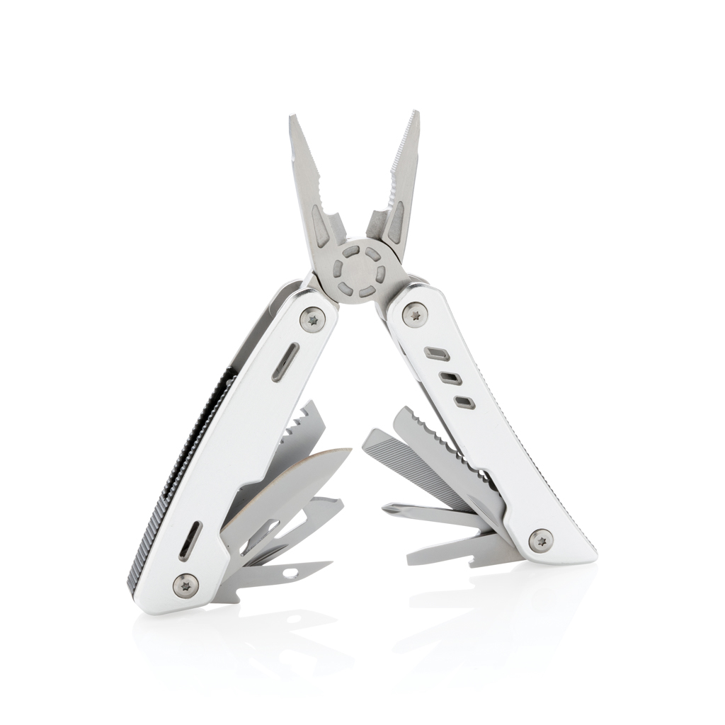 Multitool aluminum housing with 12 stainless steel functions