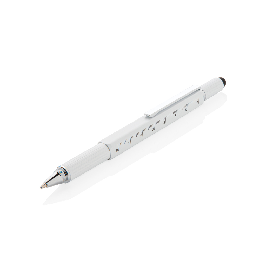 Multifunction pencil aluminum up to 7 cm scaling blue refill