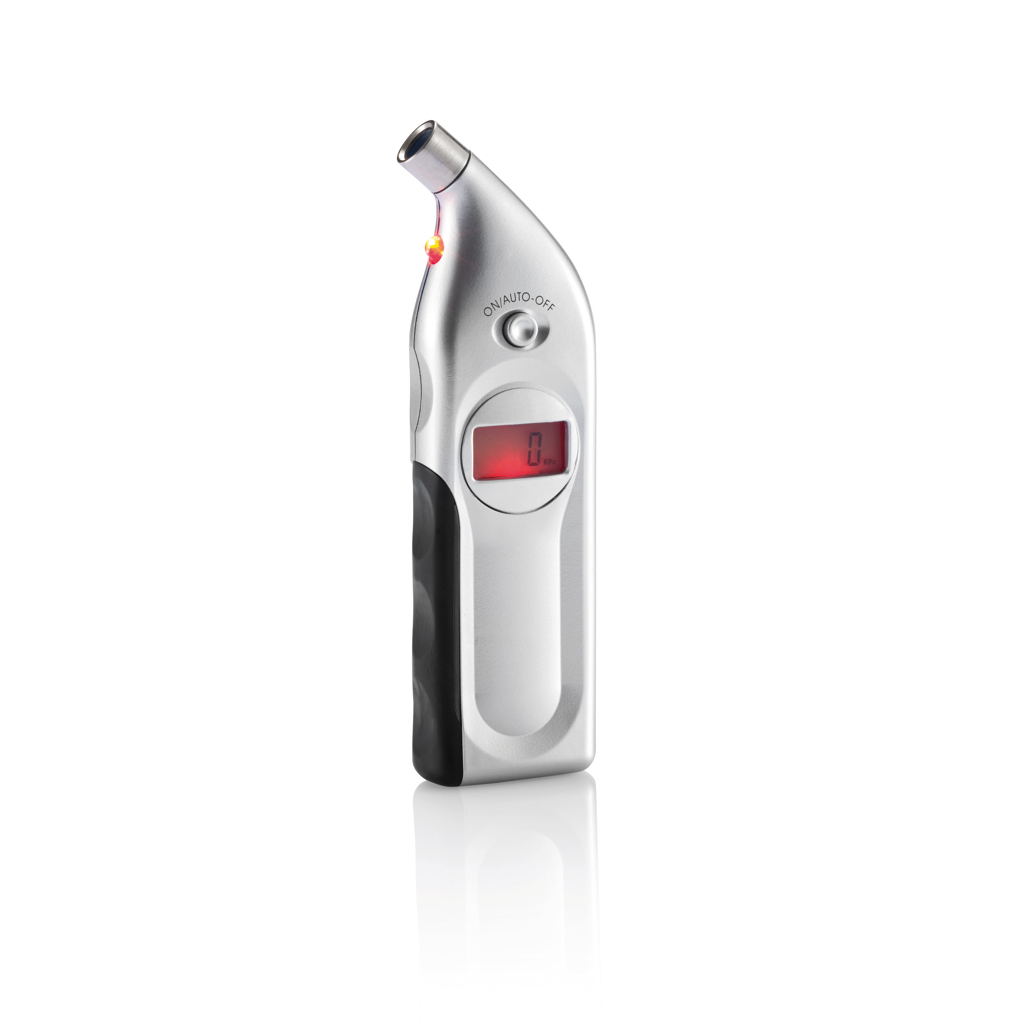 Tire pressure and tread gauge with digital LED display