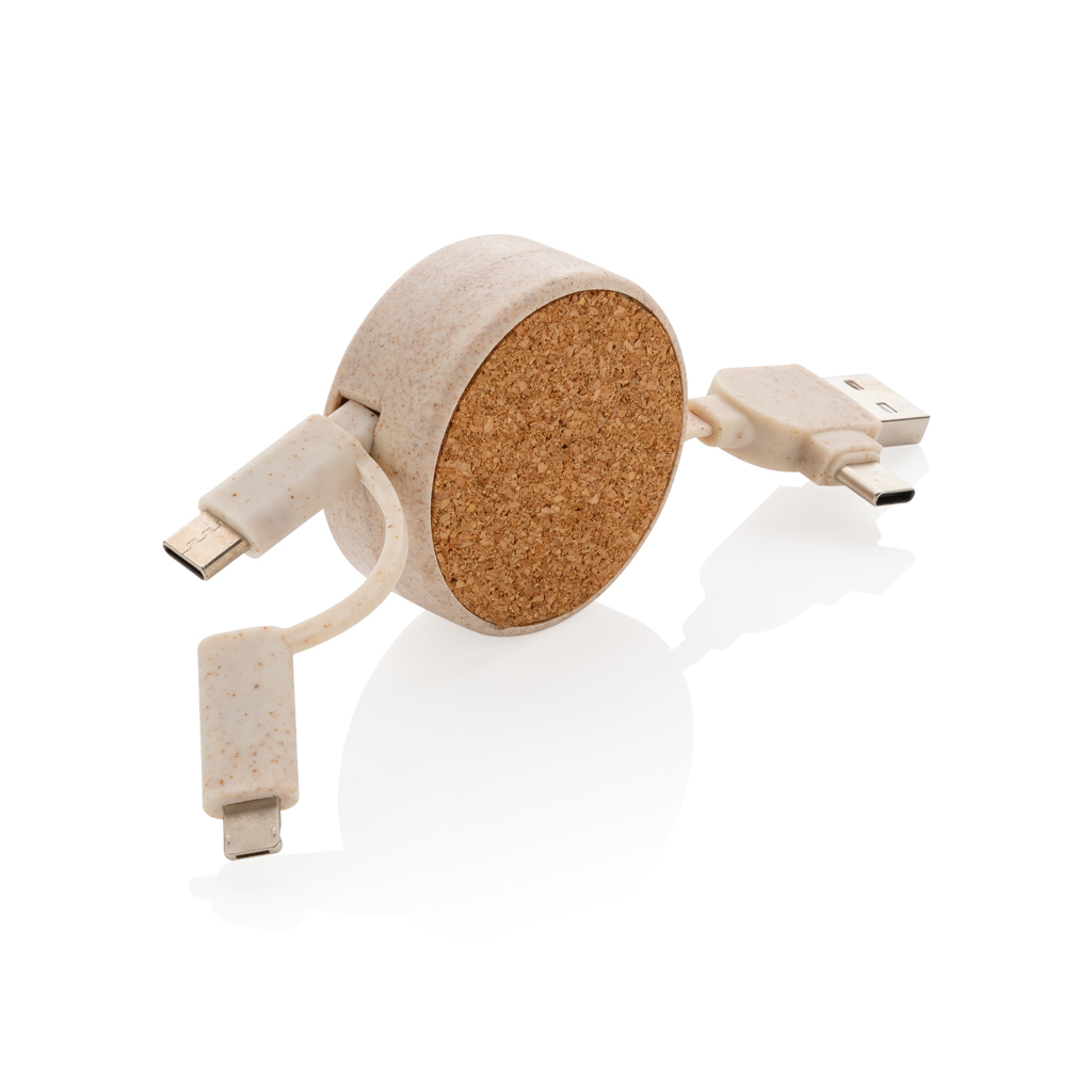 USB 6-in-1 charging cable Type-C and USB-A input