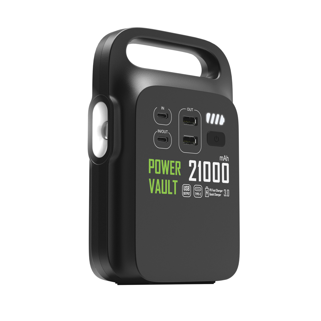 Station d'alimentation portable USB en plastique recyclé 21'000 mAh