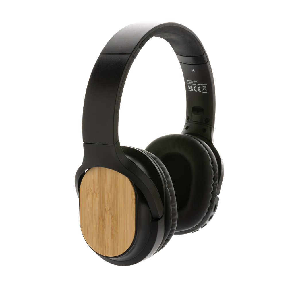 Wireless Kopfhörer aus Recyclingkunststoff/FSC Bambus BT 5.1