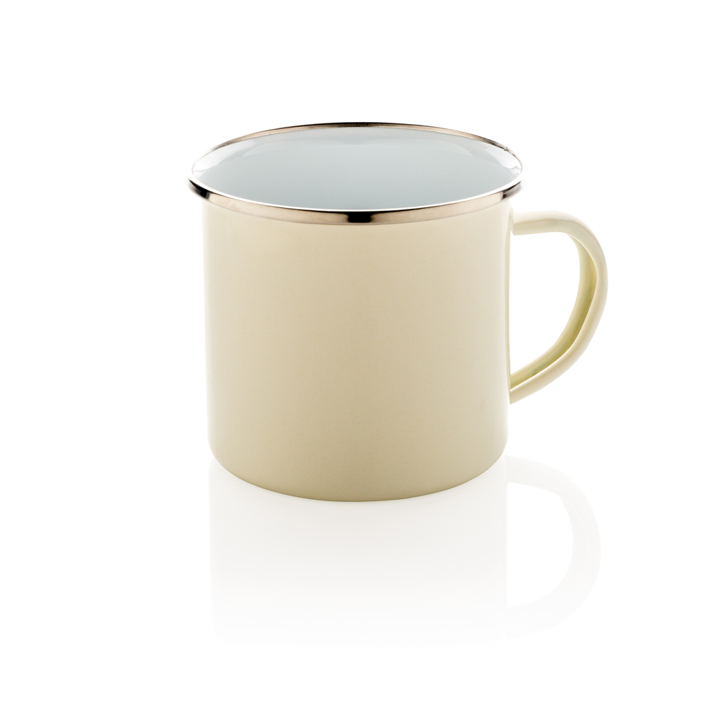Mug made of enamel (carbon steel) 350 ml dishwasher-safe engravable