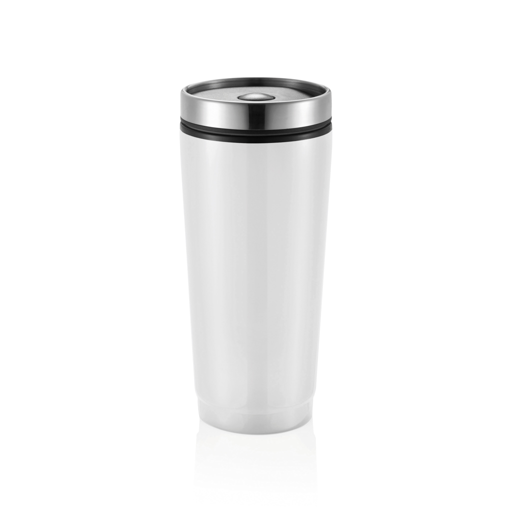 Isolierbecher aus Edelstahl 350 ml mit Push-Knopf-Deckel
