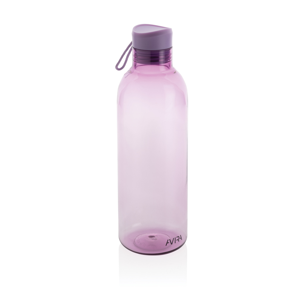 Drinking bottle made from recycled PET 1 l with loop