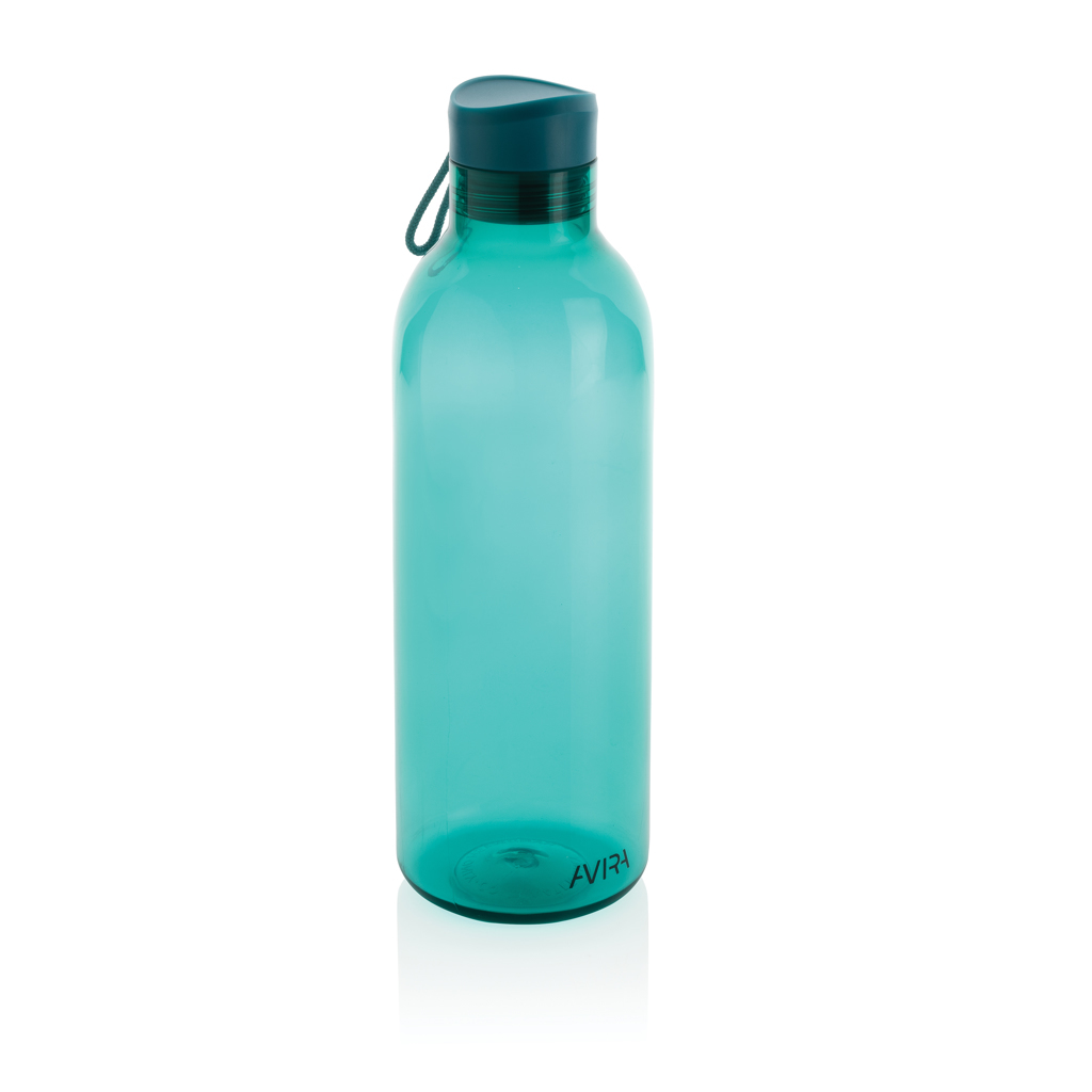 Trinkflasche aus recyceltem PET 1 l mit Schlaufe