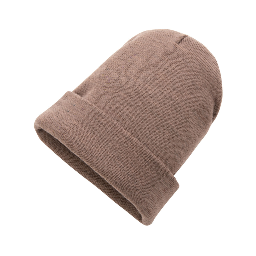 Strickmütze aus Polylana® Unisex Einheitsgrösse mit Umschlag