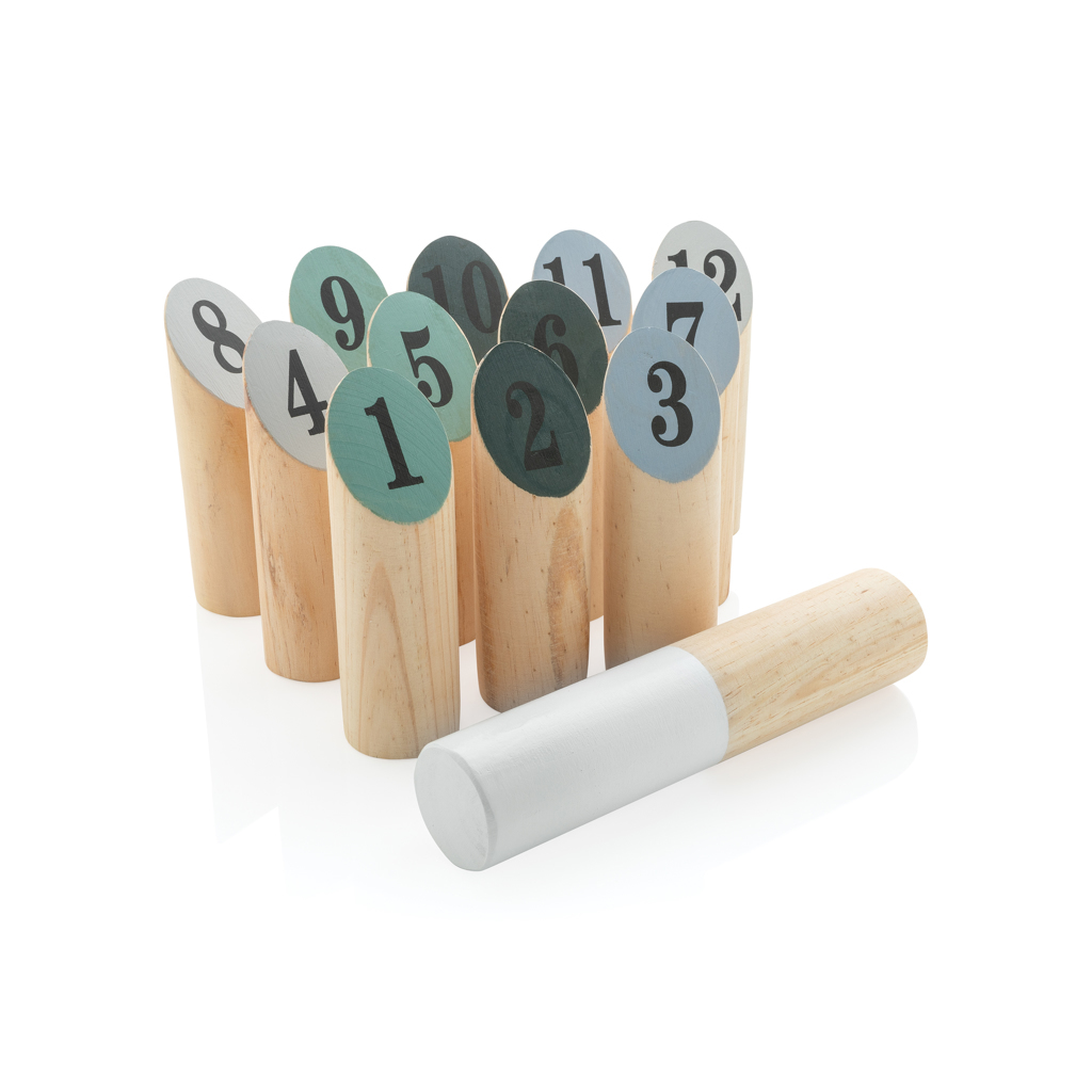 Outdoor throwing game made of wood Aenna 14 pieces