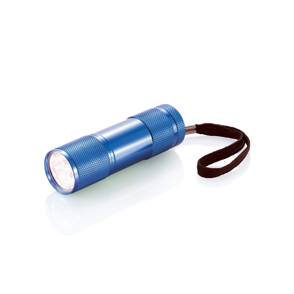 Aluminum LED flashlight with 9 bright white LEDs