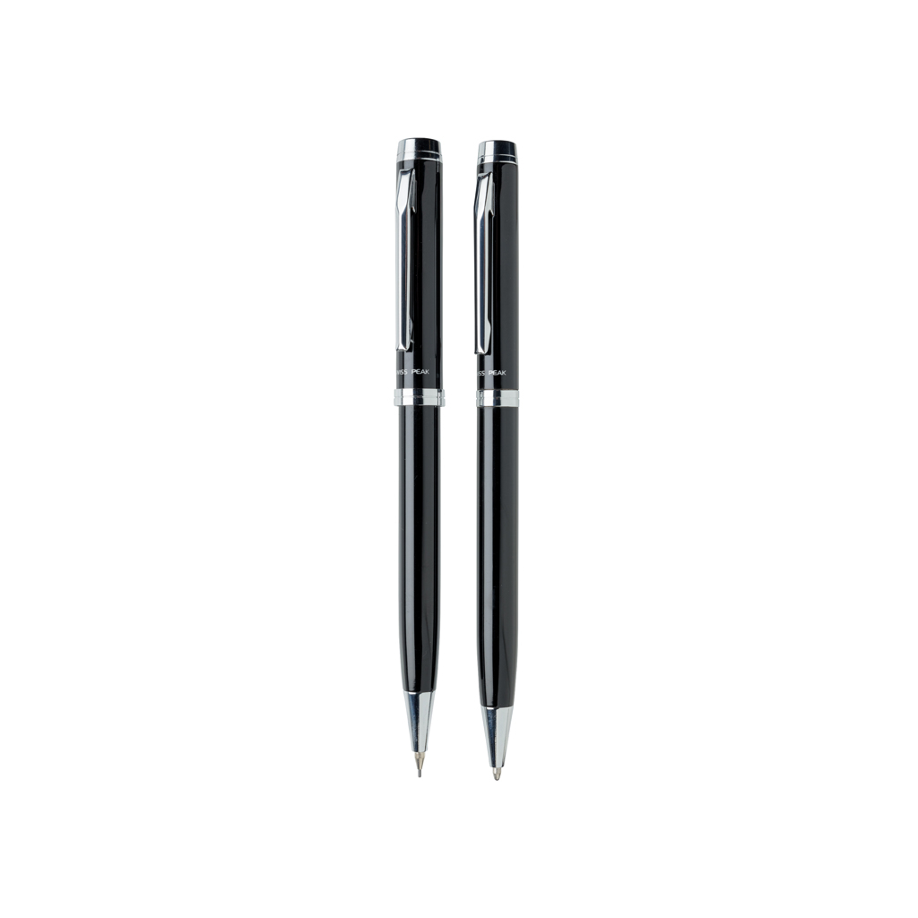 Writing set with ballpoint pen and refill holder