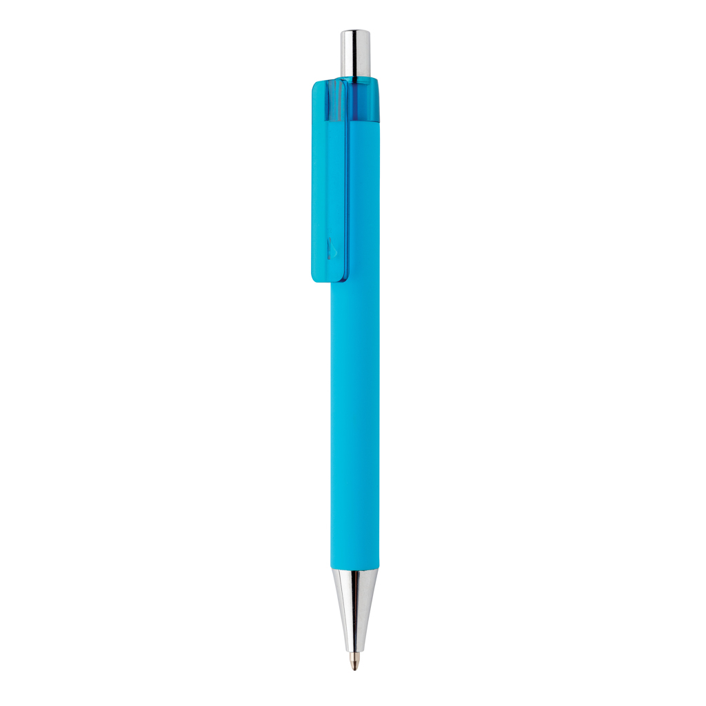 Kugelschreiber aus Kunststoff Soft-Touch Mine blauschreibend