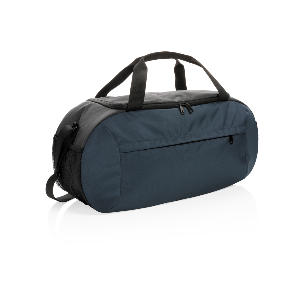 Sports bag recycled polyester 58 x 26.5 cm with large main compartment