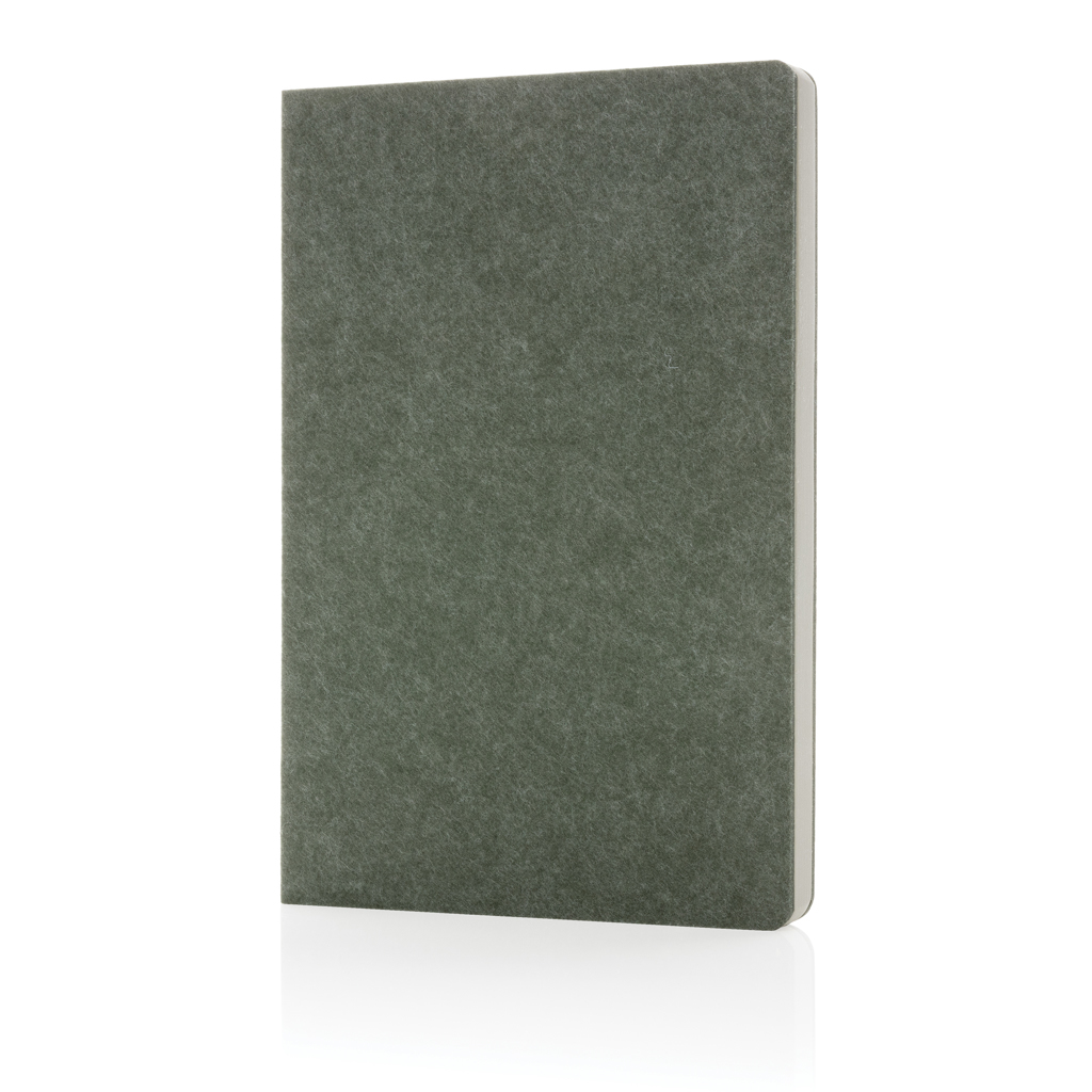 Notizbuch A5 Softcover aus recyceltem Filz 192 Seiten liniert