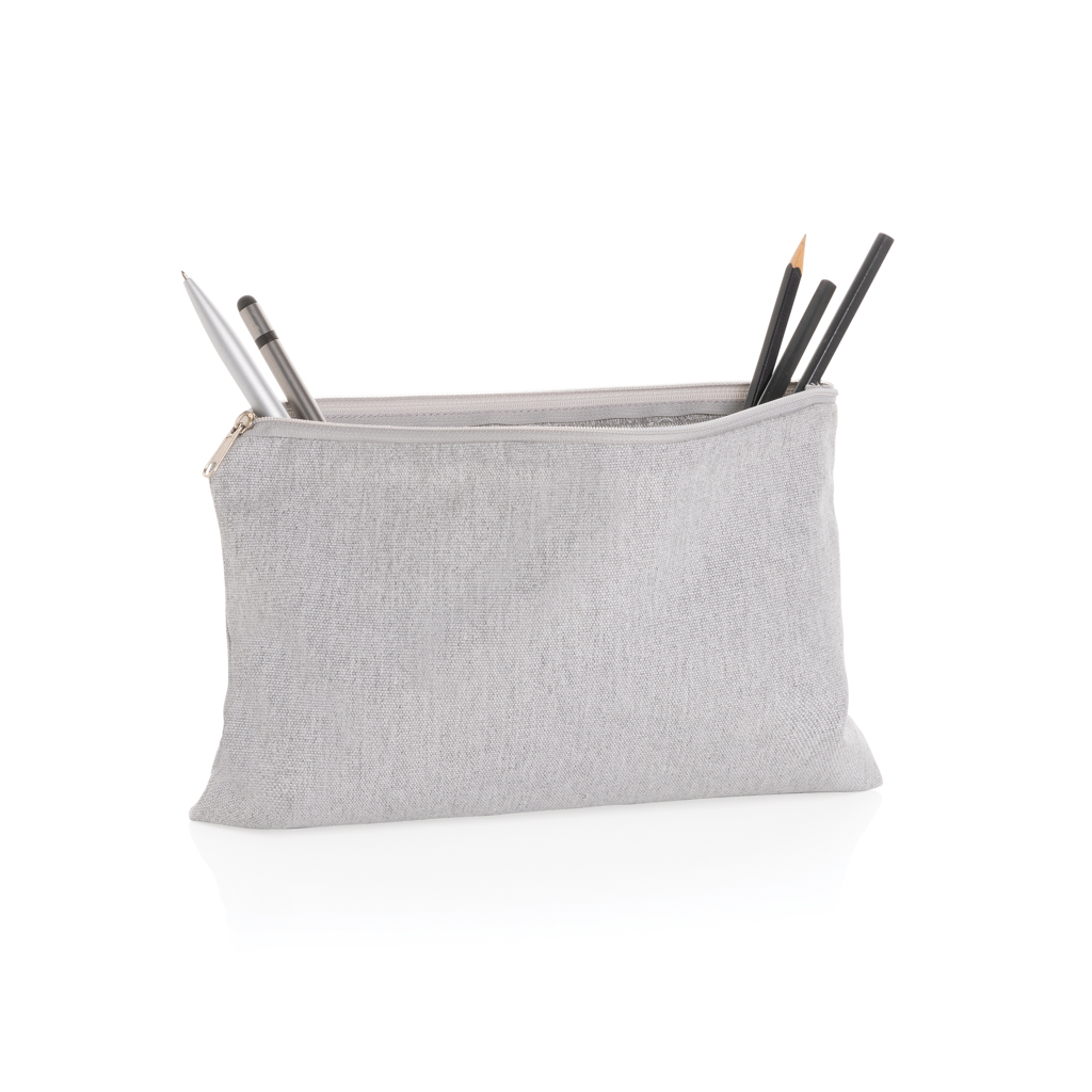 Cosmetic/pencil case recycled canvas 26 x 17 cm