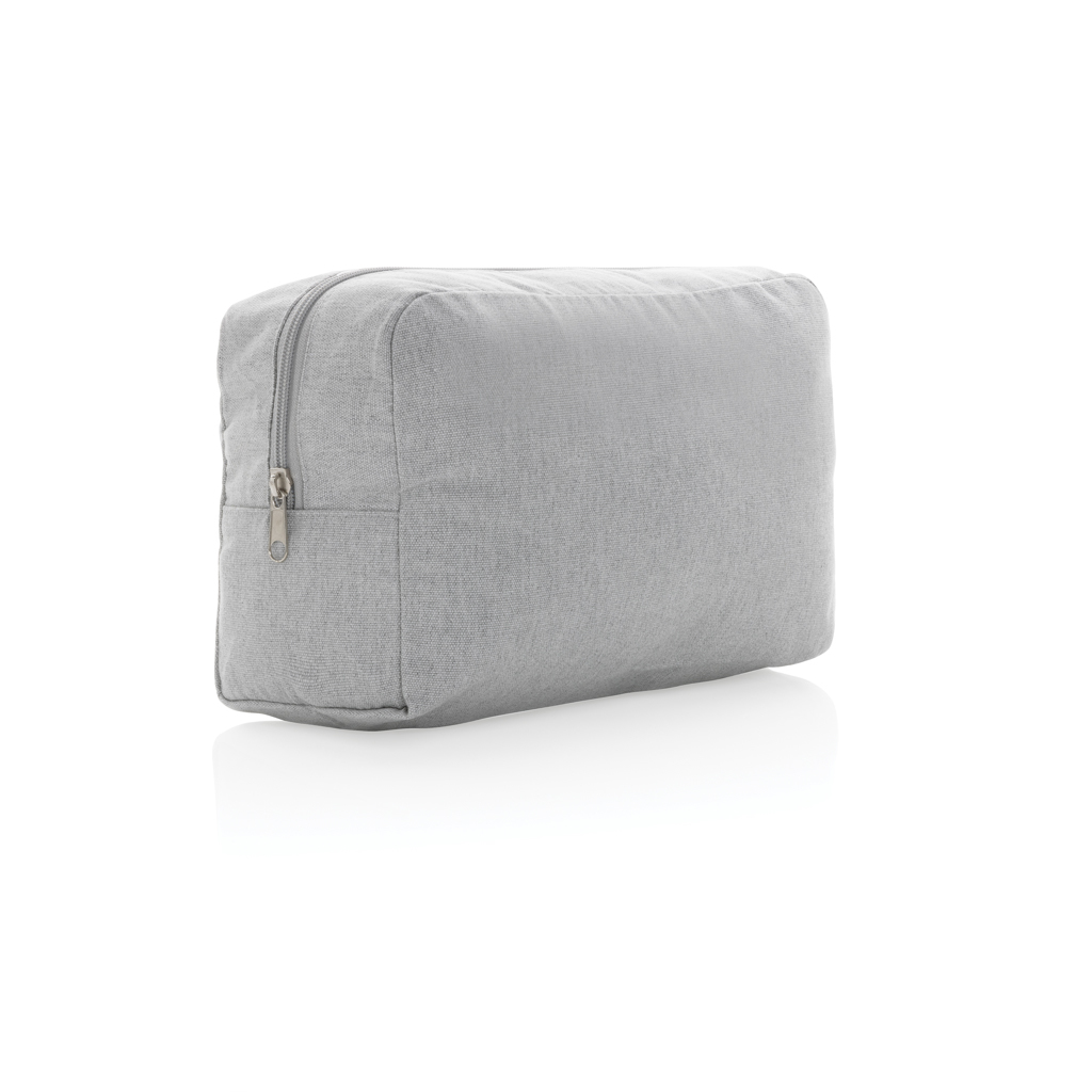 Toiletry bag made from recycled cotton canvas 285g/m² 4.5 l 27 x 15 cm