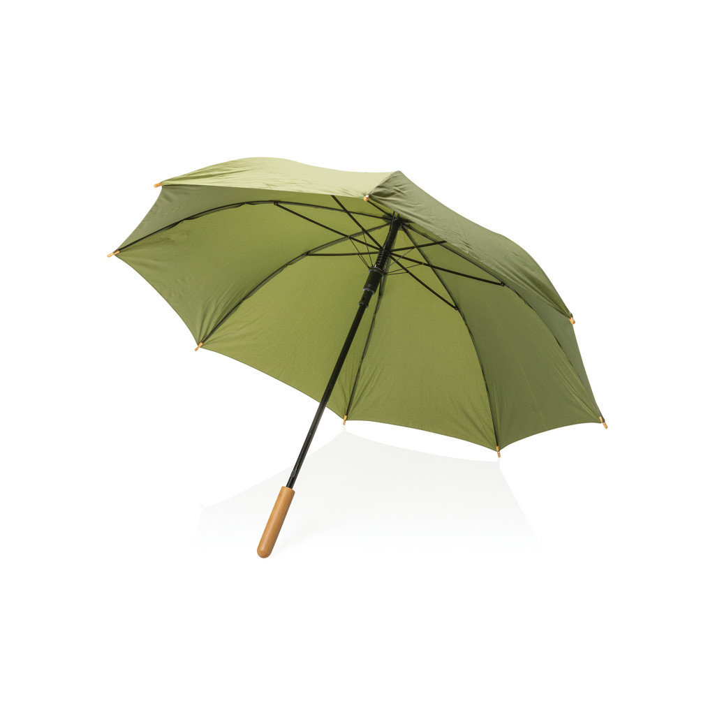 Parapluie en PET recyclé/métal avec poignée en bambou Ø 105 cm