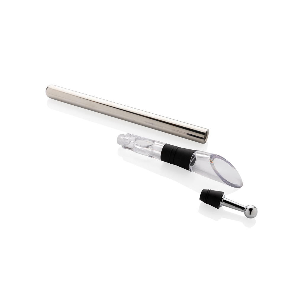 Stainless steel/silicone wine cooler with pouring spout