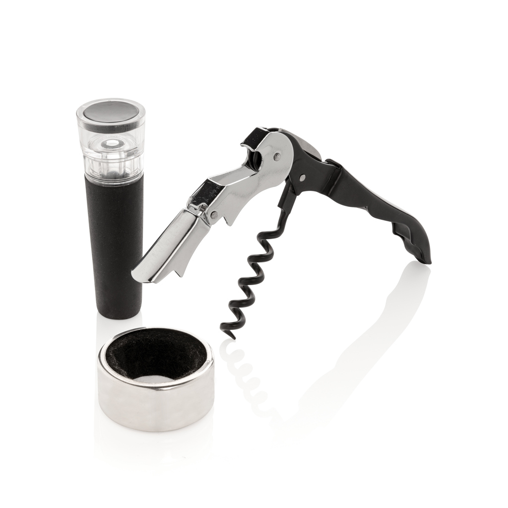 Sommelier set 3-piece stainless steel/carbon steel