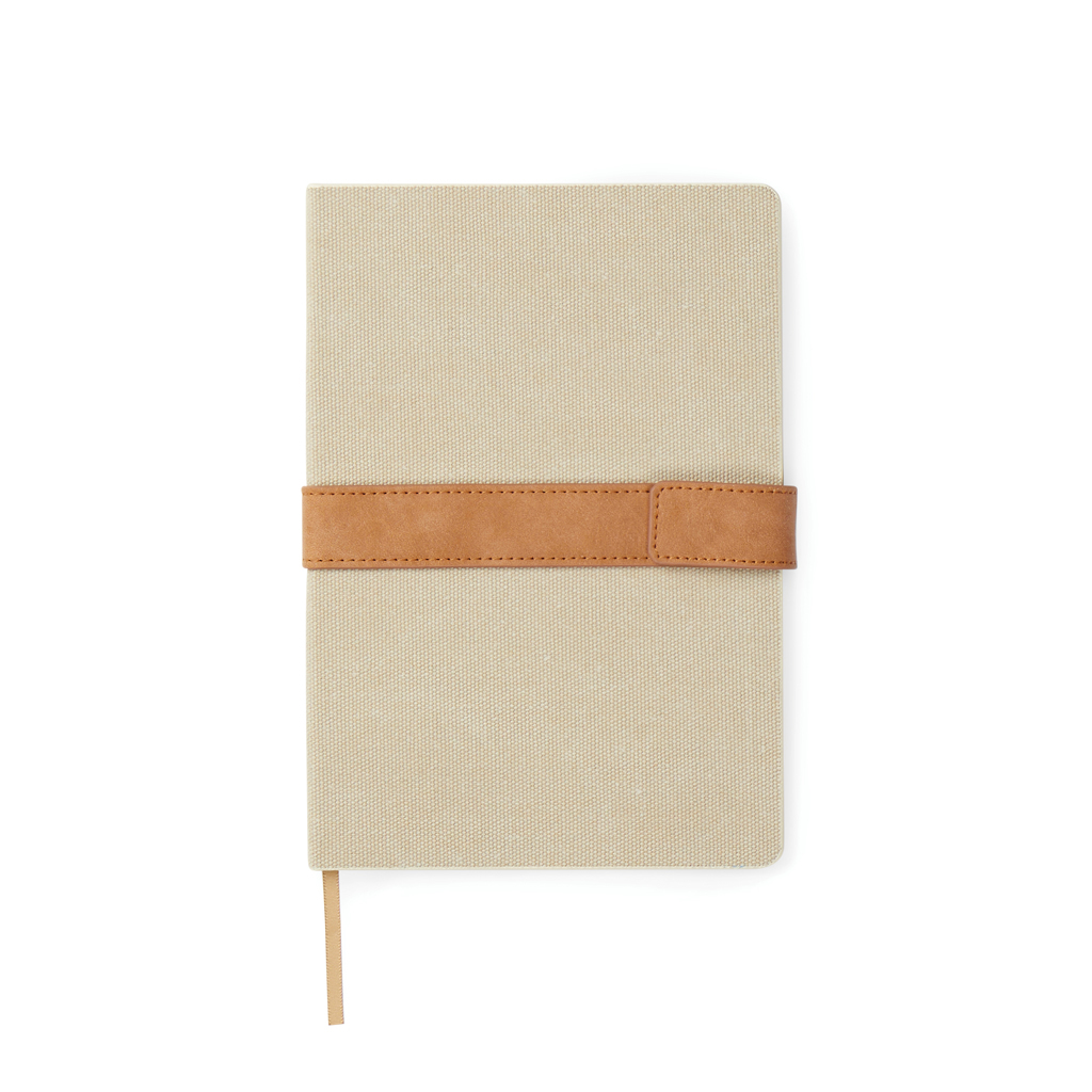 Vinga Notizbuch A5 Hardcover aus recyceltem Baumwoll-Canvas 160 Seiten liniert