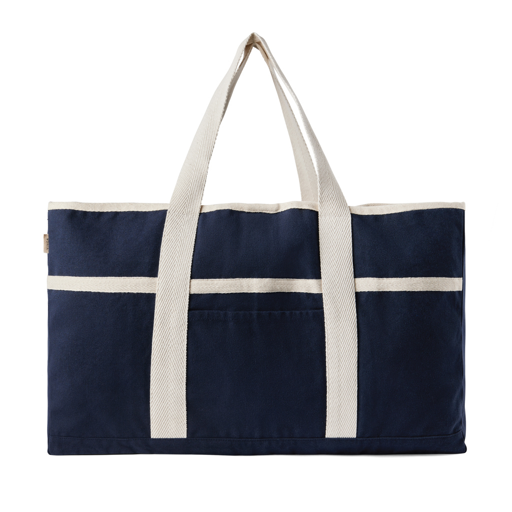 Sac de plage Vinga en toile de coton recyclé 500 g/m² 14 l