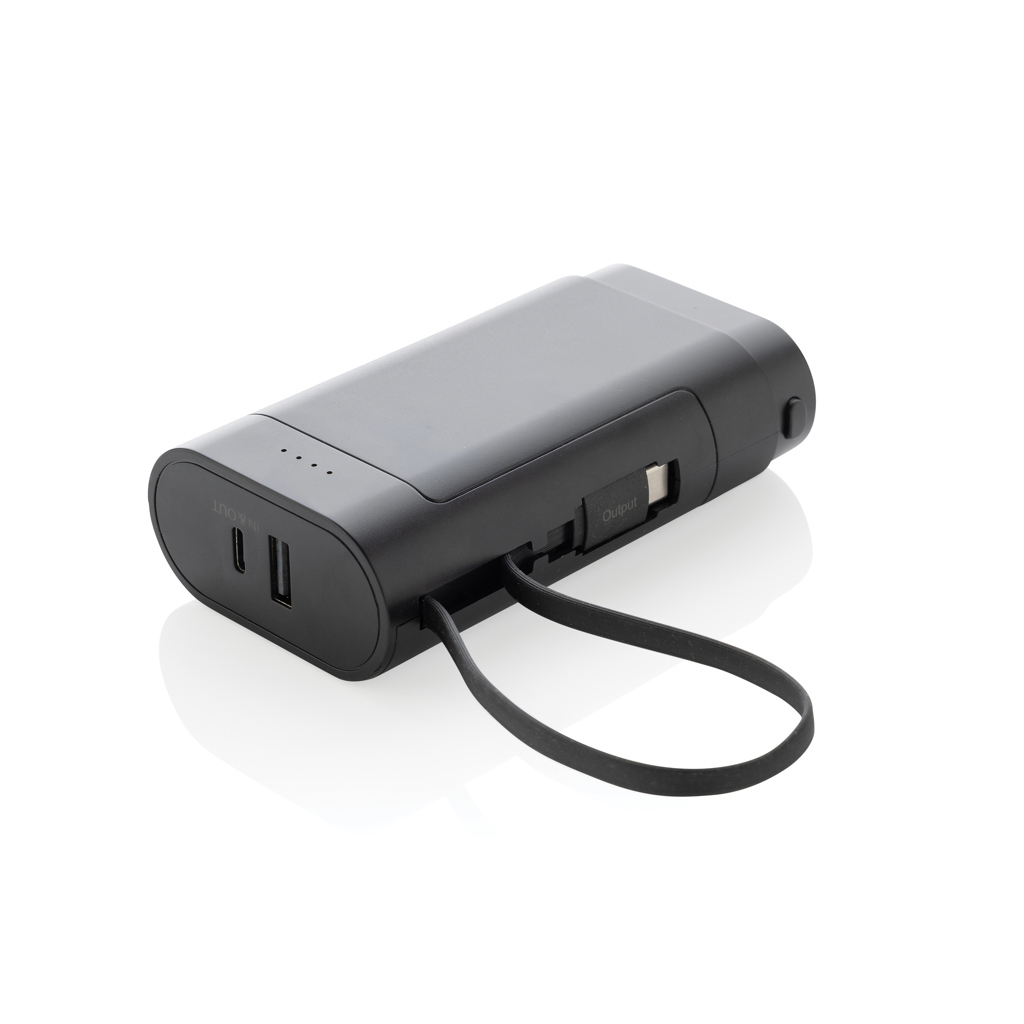 USB power bank 10,000 mAh with removable battery