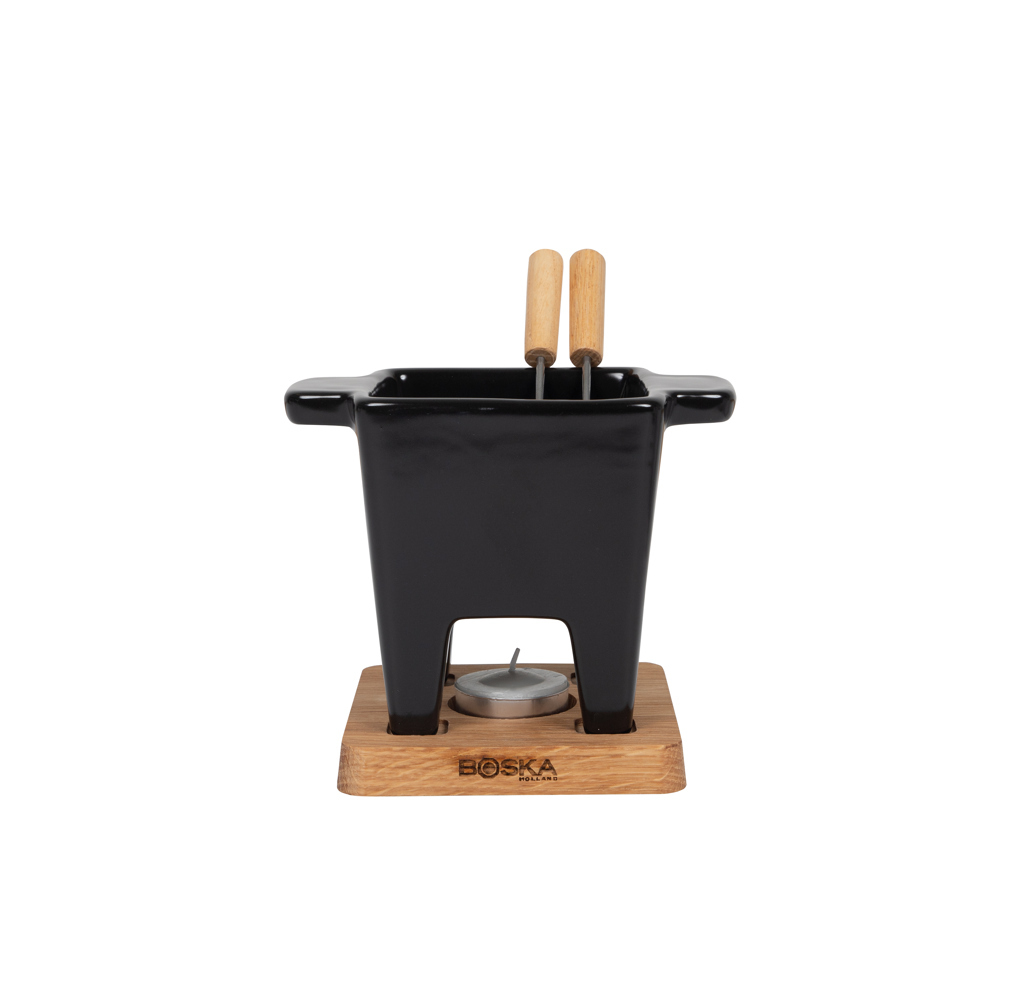 BOSKA Mini-Fondue Set aus Keramik mit zwei Gabeln